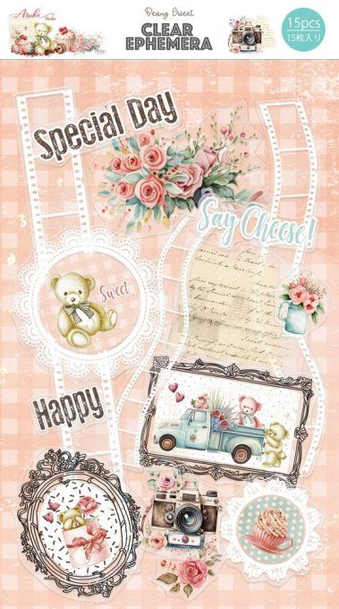 15 die-cuts clear, Memory-Place, Beary sweet 