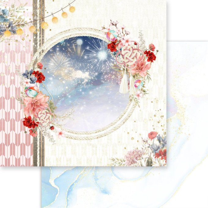 Ensemble de 18 feuilles, format 20x20cm, Memory-Place, Moon bunny, Celebration - motif recto verso