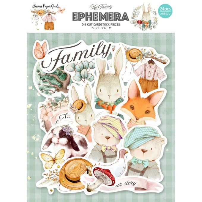 24 die-cuts, Memory place, My Family