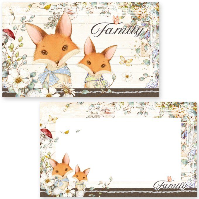 20 journaling cards, Memory place, My Family - Dimension d'une carte : 9x5.5cm environ