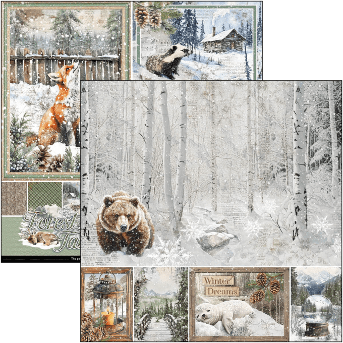 Ciao Bella, collection Forest Tales - 20x20cm - 12 feuilles - 190gsm