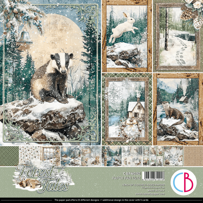 Ciao Bella, collection Forest Tales - 30x30cm - 12 feuilles - 190gsm