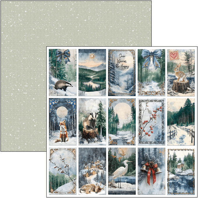 Ciao Bella, collection Forest Tales - Patterns - 30x30cm - 8 feuilles - 190gsm 
