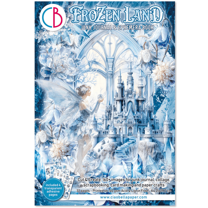 Ciao bella - Ephemera book, Frozen Land, format A4 - 32 feuilles de papier recto verso