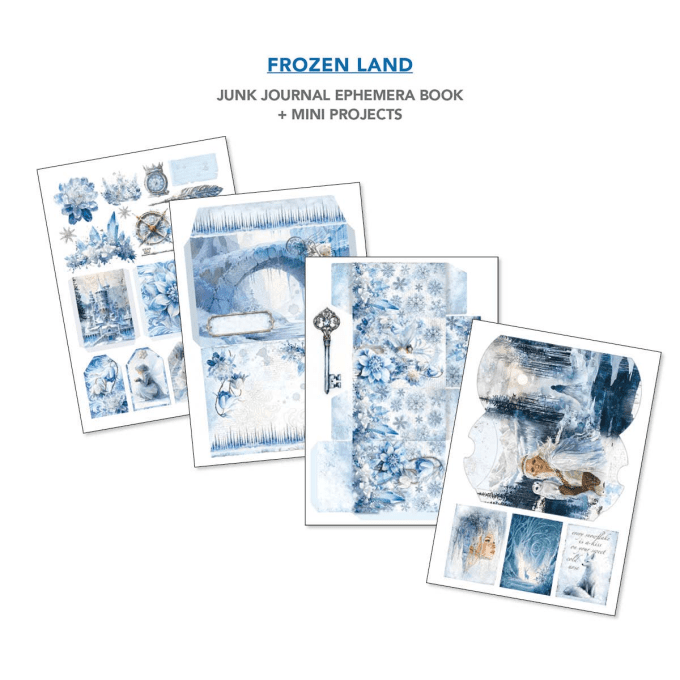 Ciao bella - Ephemera book, Frozen Land, format A4 - 32 feuilles de papier recto verso