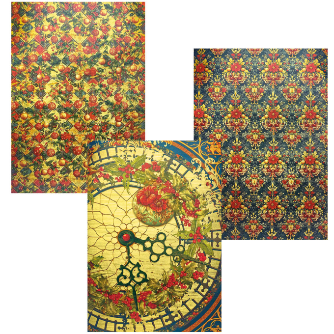 Deluxe paper gold & vellum, Ciao Bella, Toy shop,  Format A4 - 6 feuilles 