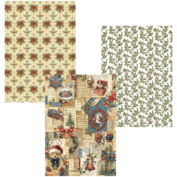 Deluxe paper gold & vellum, Ciao Bella, Toy shop,  Format A4 - 6 feuilles 