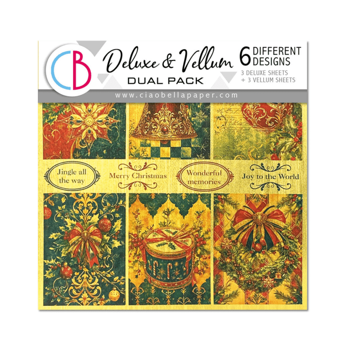 Deluxe paper gold & vellum, Ciao Bella, Toy shop,   format 15x15cm environ