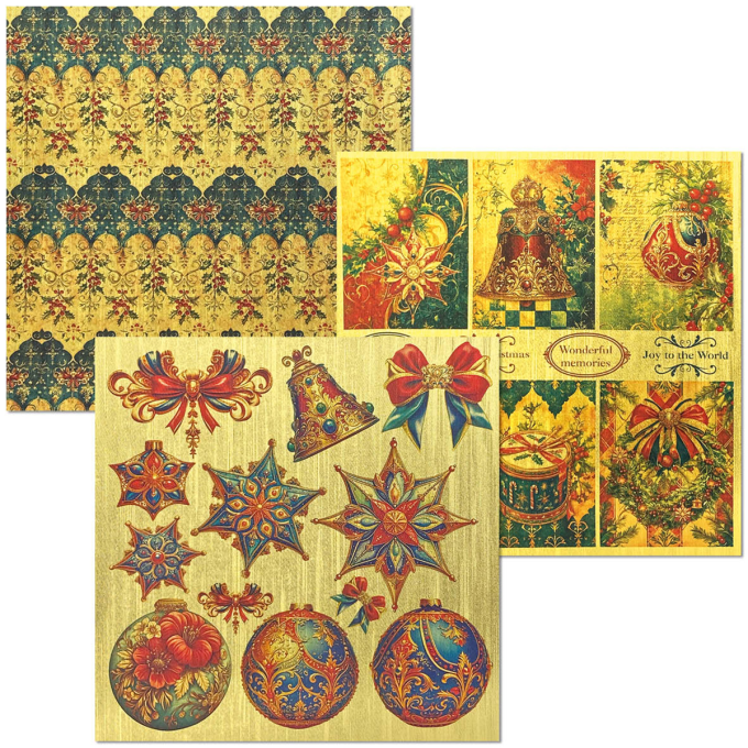 Deluxe paper gold & vellum, Ciao Bella, Toy shop,   format 15x15cm environ