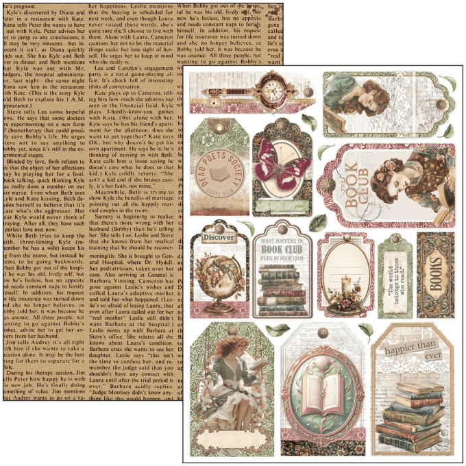 Ciao Bella, collection Book lovers - Format A4 - 9 feuilles - 190gsm