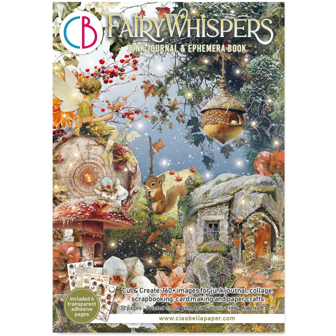 Ciao bella - Ephemera book, Fairy whispers, format A4 - 32 feuilles
