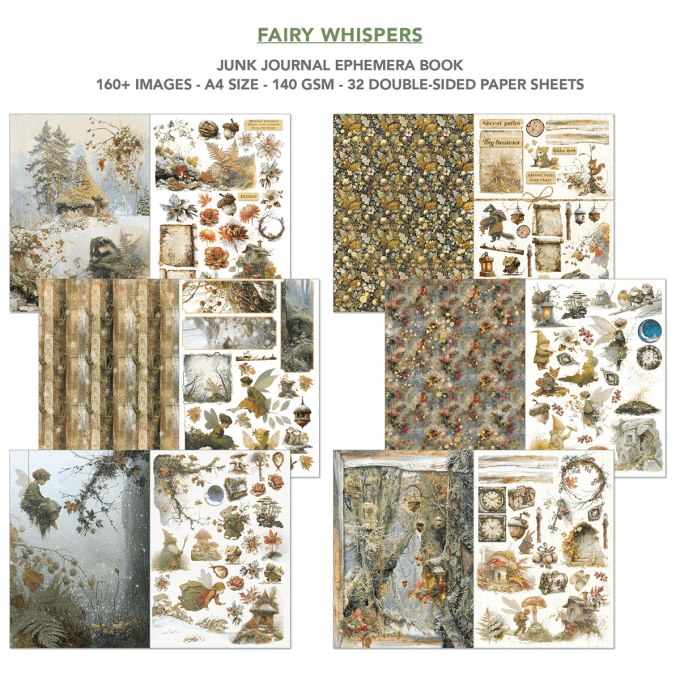 Ciao bella - Ephemera book, Fairy whispers, format A4 - 32 feuilles