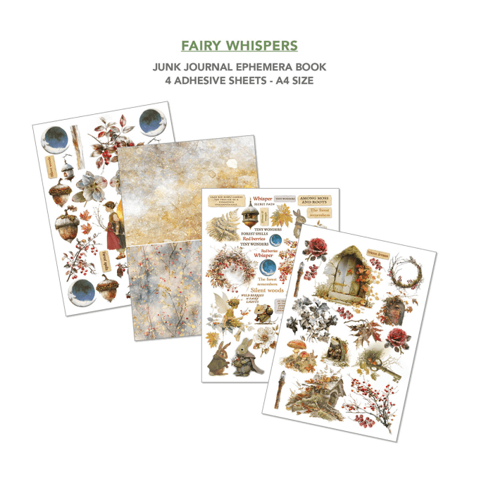 Ciao bella - Ephemera book, Fairy whispers, format A4 - 32 feuilles