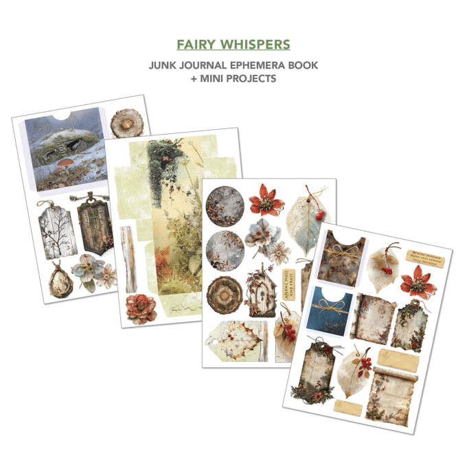 Ciao bella - Ephemera book, Fairy whispers, format A4 - 32 feuilles