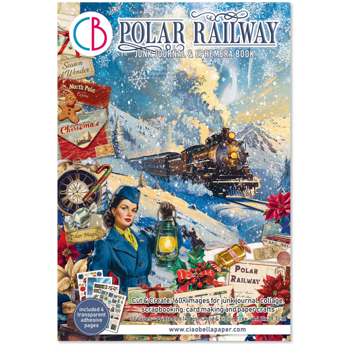 Ciao bella - Ephemera book, Polar railway, format A4 - 32 feuilles