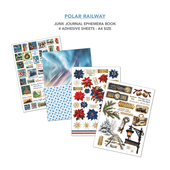 Ciao bella - Ephemera book, Polar railway, format A4 - 32 feuilles