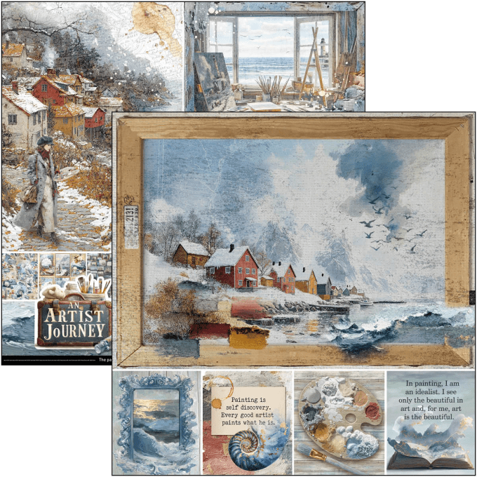 Ciao Bella, collection An artist journey - 20x20cm - 12 feuilles + 1 extra - 190gsm