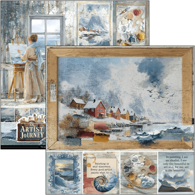 Ciao Bella, collection An artist journey - 30x30cm - 12 feuilles + 1 feuille extra - 190gsm