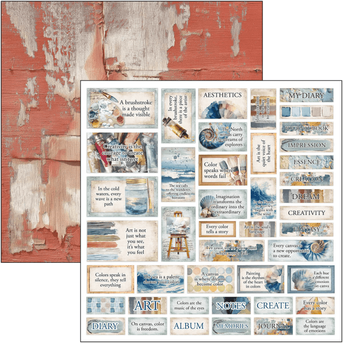 Ciao Bella, collection An artist journey - 30x30cm - 12 feuilles + 1 feuille extra - 190gsm