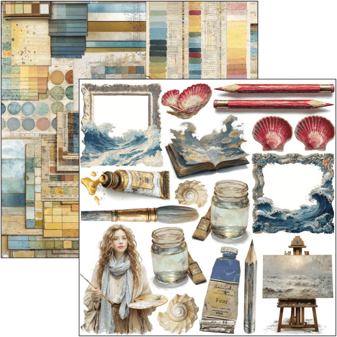 Ciao Bella, collection An artist journey - 15x15cm - 24 feuilles - 190gsm 