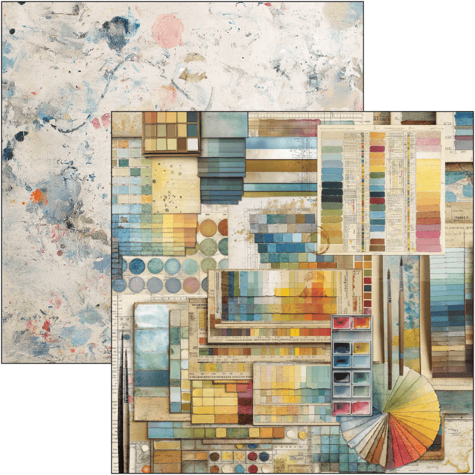 Ciao Bella, collection An artist journey, Patterns-30x30cm - 8 feuilles + 1 feuille spéciale, 190gsm