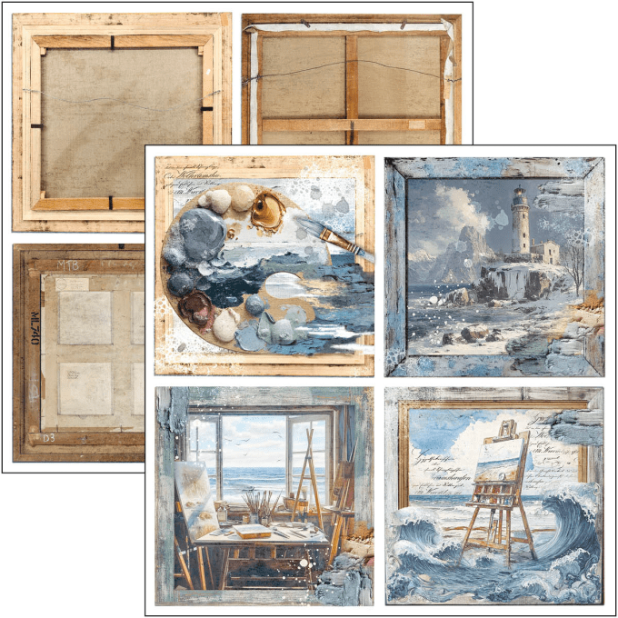 Ciao Bella, collection An artist journey, Patterns-30x30cm - 8 feuilles + 1 feuille spéciale, 190gsm