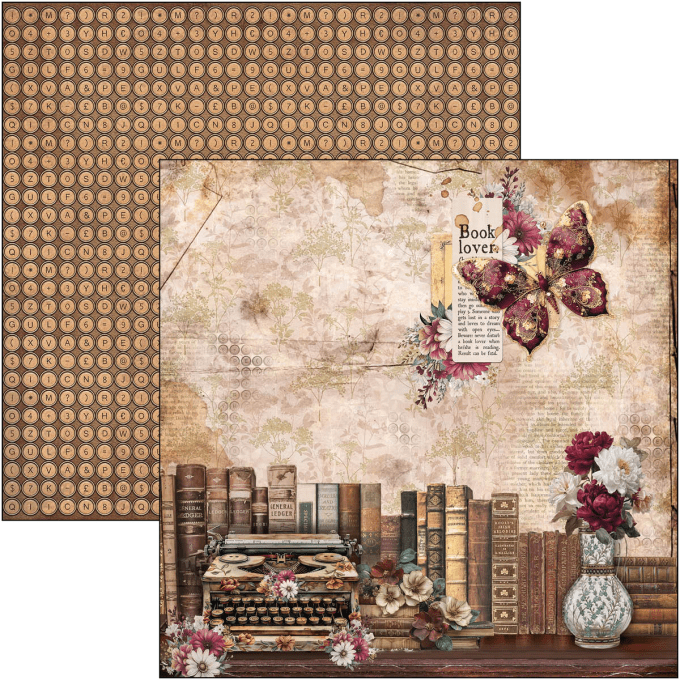 Ciao Bella, collection Book lovers - 30x30cm - 12 feuilles + 1 feuille extra - 190gsm 