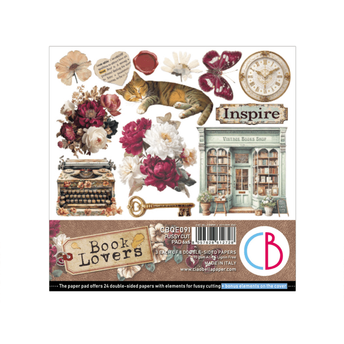 Ciao Bella, collection Book lovers - 15x15cm - 24 feuilles - 190gsm