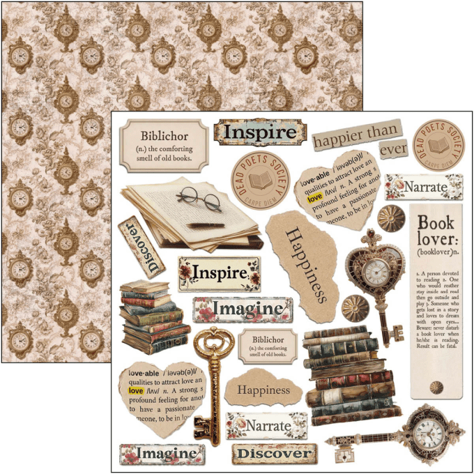 Ciao Bella, collection Book lovers - 15x15cm - 24 feuilles - 190gsm