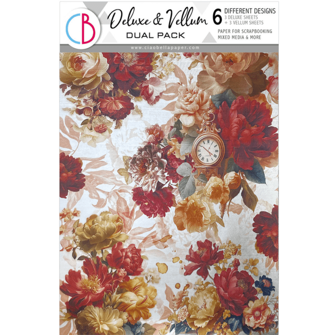 Deluxe paper silver & vellum, Ciao Bella, Book lovers,  Format A4 environ