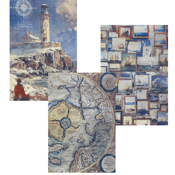 Deluxe paper silver & vellum, Ciao Bella, An artist journey,  Format A4 environ