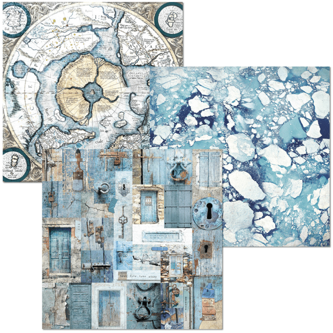 Deluxe paper silver & vellum, Ciao Bella, An artist journey,  format 15x15cm environ