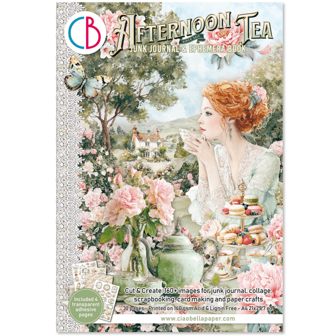 Ciao bella - Ephemera book, Afternoon tea - format A4 - 32 feuilles