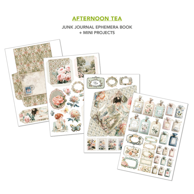Ciao bella - Ephemera book, Afternoon tea - format A4 - 32 feuilles 