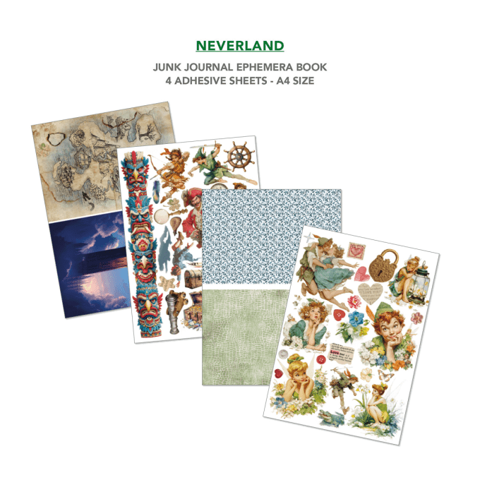 Ciao bella - Ephemera book, Neverland, format A4 - 32 feuilles 