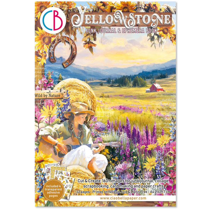 Ciao bella - Ephemera book, Yellowstone, format A4 - 32 feuilles