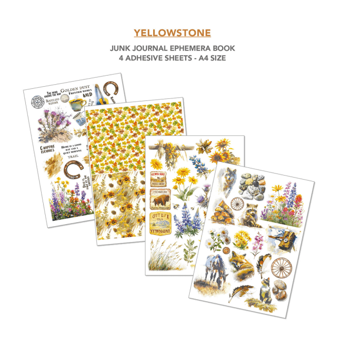 Ciao bella - Ephemera book, Yellowstone, format A4 - 32 feuilles 