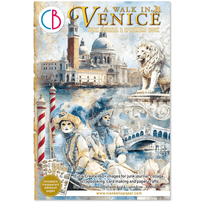 Ciao bella - Ephemera book, Venice dream - format A4 - 32 feuilles