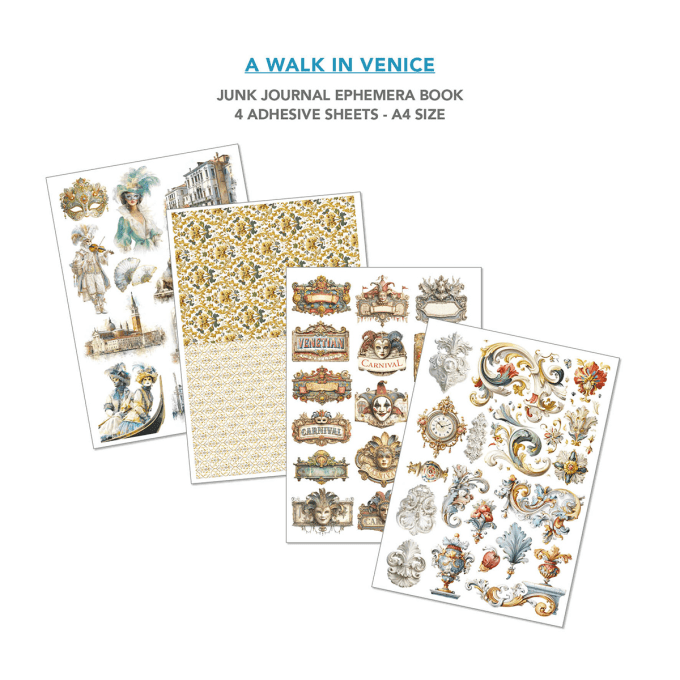 Ciao bella - Ephemera book, Venice dream - format A4 - 32 feuilles 