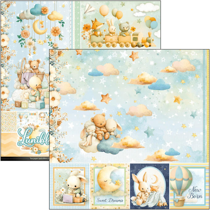 Ciao Bella, collection Lunibloom - 20x20cm - 12 feuilles - 190gsm