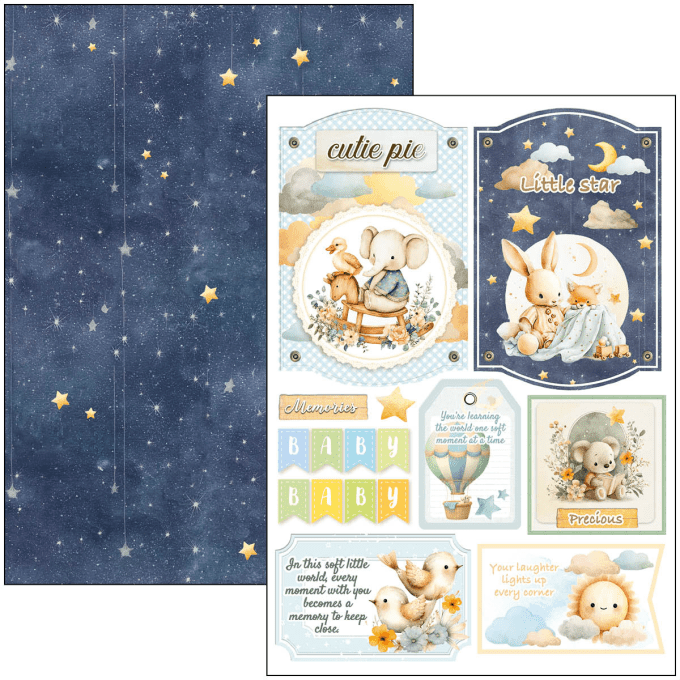 Ciao Bella, collection Lunibloom - Format A4 - 9 feuilles - 190gsm