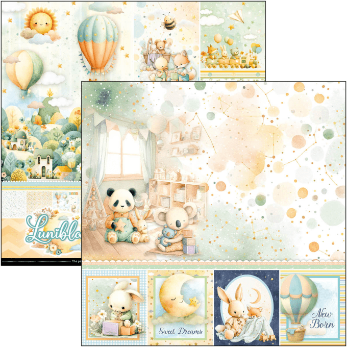 Ciao Bella, collection Lunibloom - 30x30cm - 12 feuilles - 190gsm