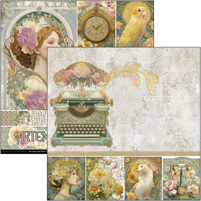 Ciao Bella, collection Artemis - 30x30cm - 12 feuilles - 190gsm 