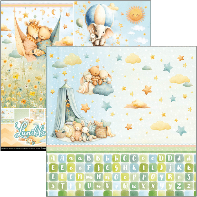 Ciao Bella, collection Lunibloom - Patterns - 30x30cm - 8 feuilles - 190gsm