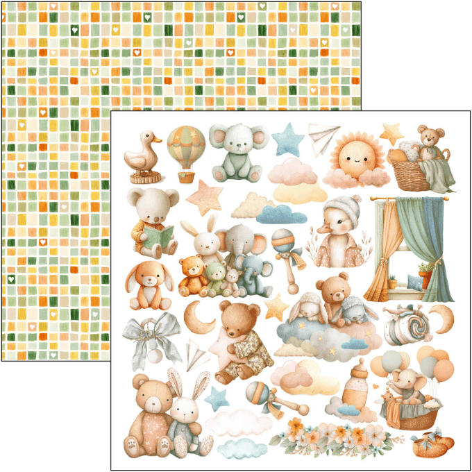 Ciao Bella, collection Lunibloom - Patterns - 30x30cm - 8 feuilles - 190gsm