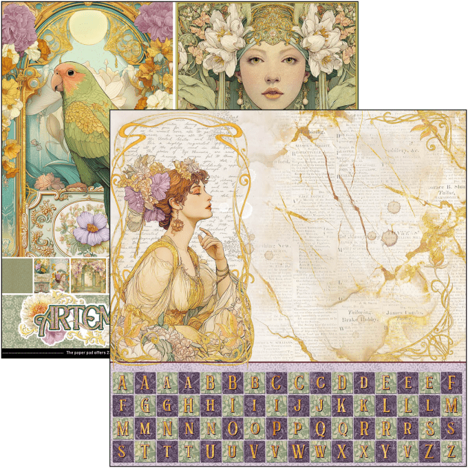 Ciao Bella, collection Artemis - Patterns - 30x30cm - 8 feuilles - 190gsm