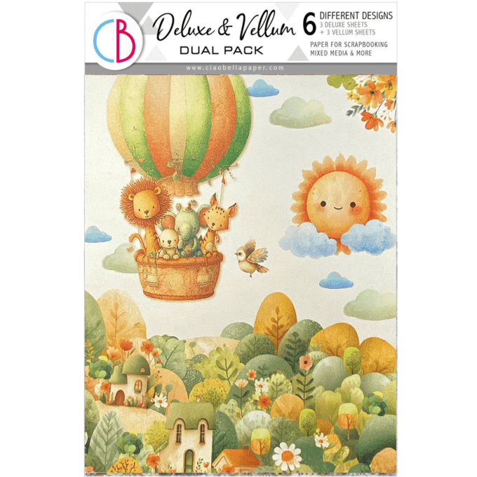 Deluxe paper pearl & vellum, Ciao Bella, Lunibloom, Format A4 environ