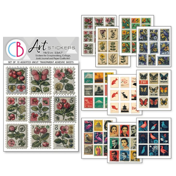 Ciao Bella - Lot de 10 feuilles de dimension 14x12cm - Faraway mail (stickers)