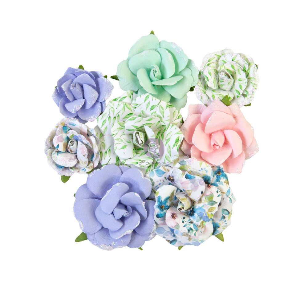 Fleurs en papier, Prima, 8 pièces - Watercolor floral