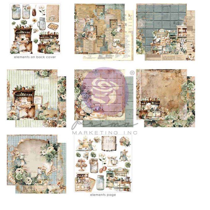 14 feuilles, format 30x30cm environ, The home baker - Prima marketing